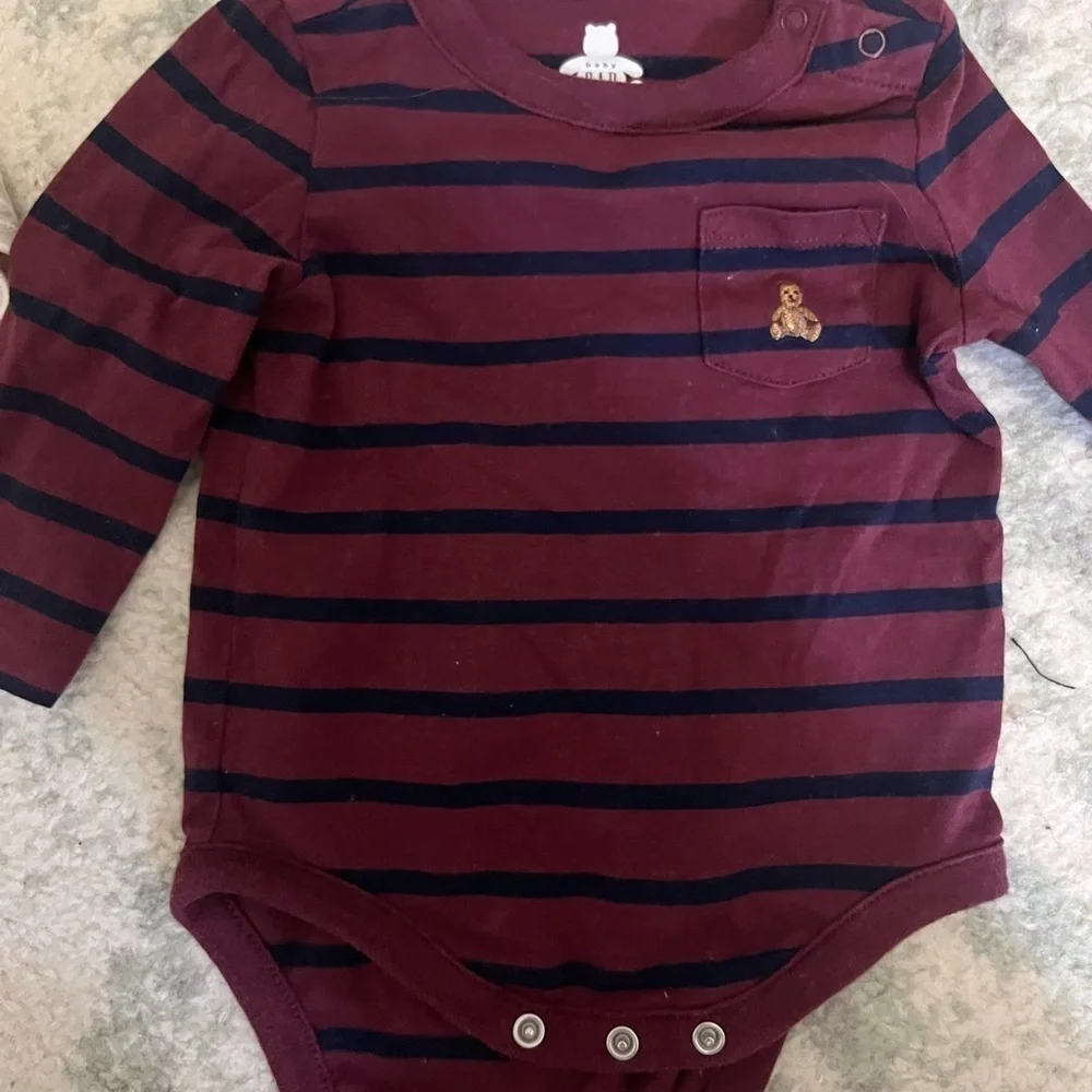 Gap Baby Set of 2 Striped Body Suits Onesies  3-6 Months